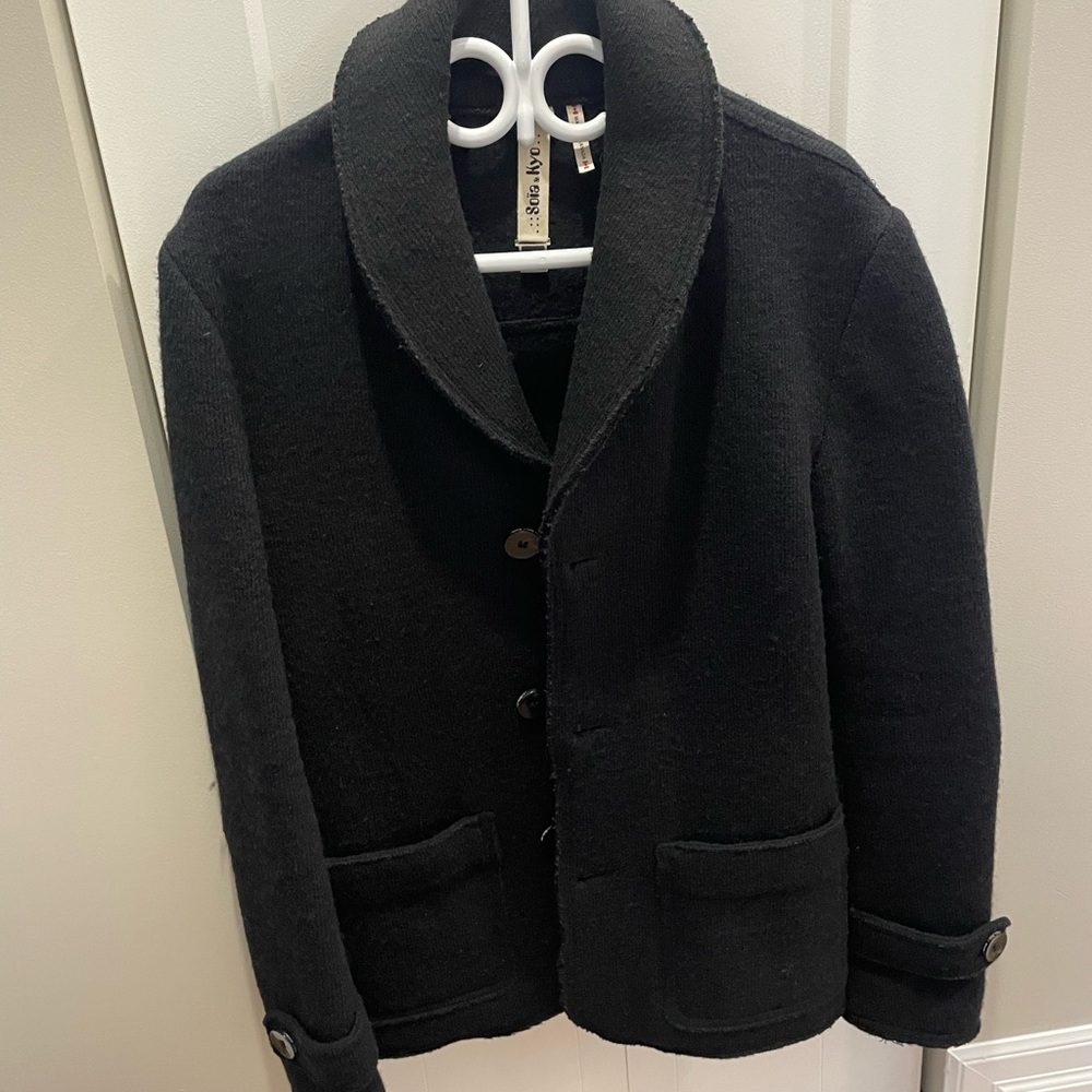 Soia & Kyo Men's Classic Black Pea Coat